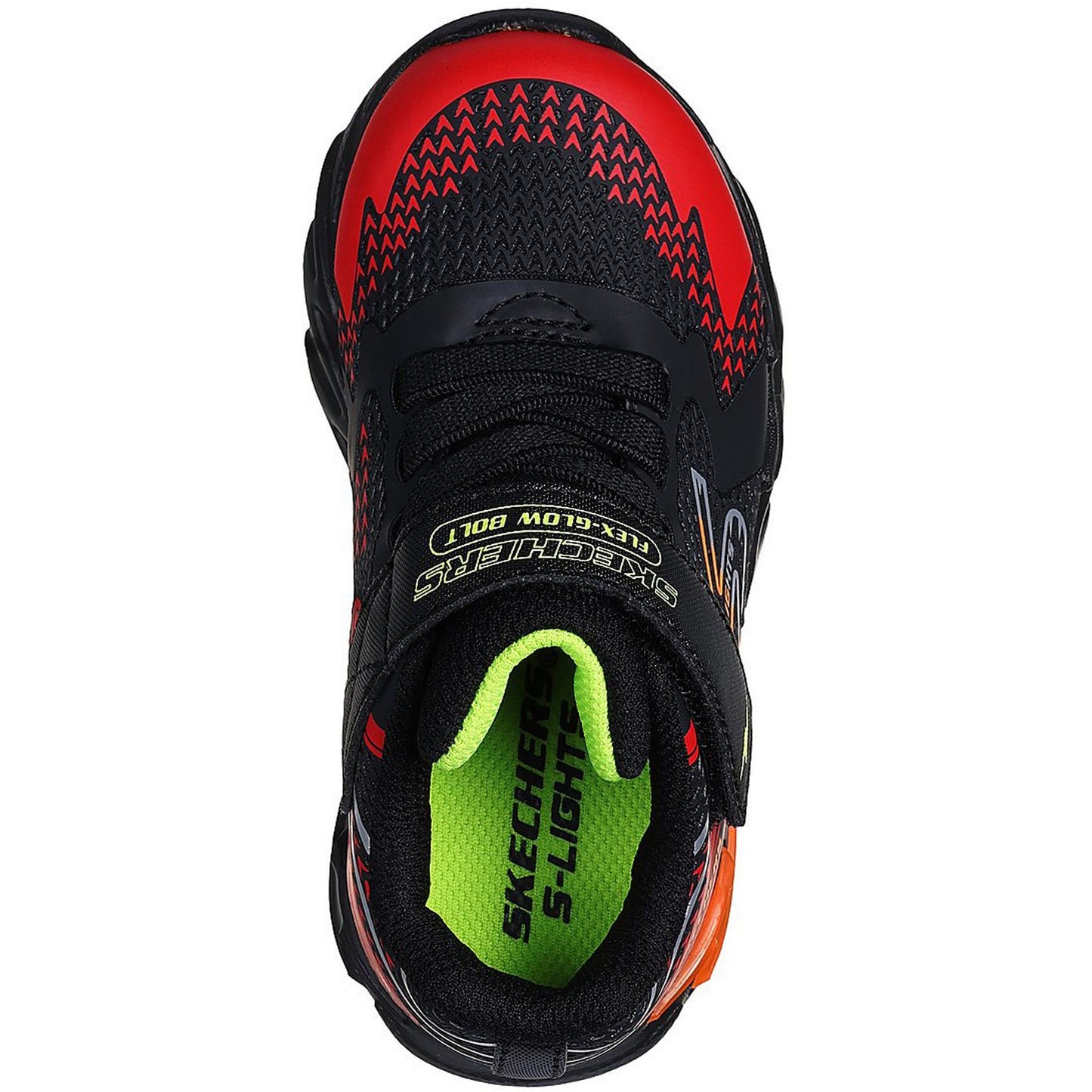 Black-Red - Lifestyle - Skechers Boys S Lights Flex-Glow Bolt Trainers