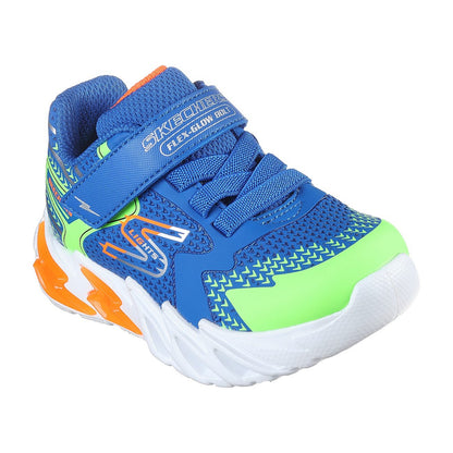 Royal Blue-Multicoloured - Front - Skechers Boys S Lights Flex-Glow Bolt Trainers