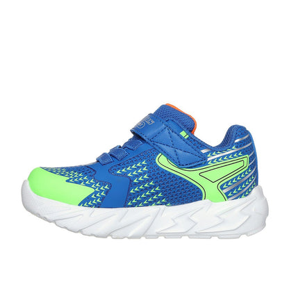 Royal Blue-Multicoloured - Back - Skechers Boys S Lights Flex-Glow Bolt Trainers