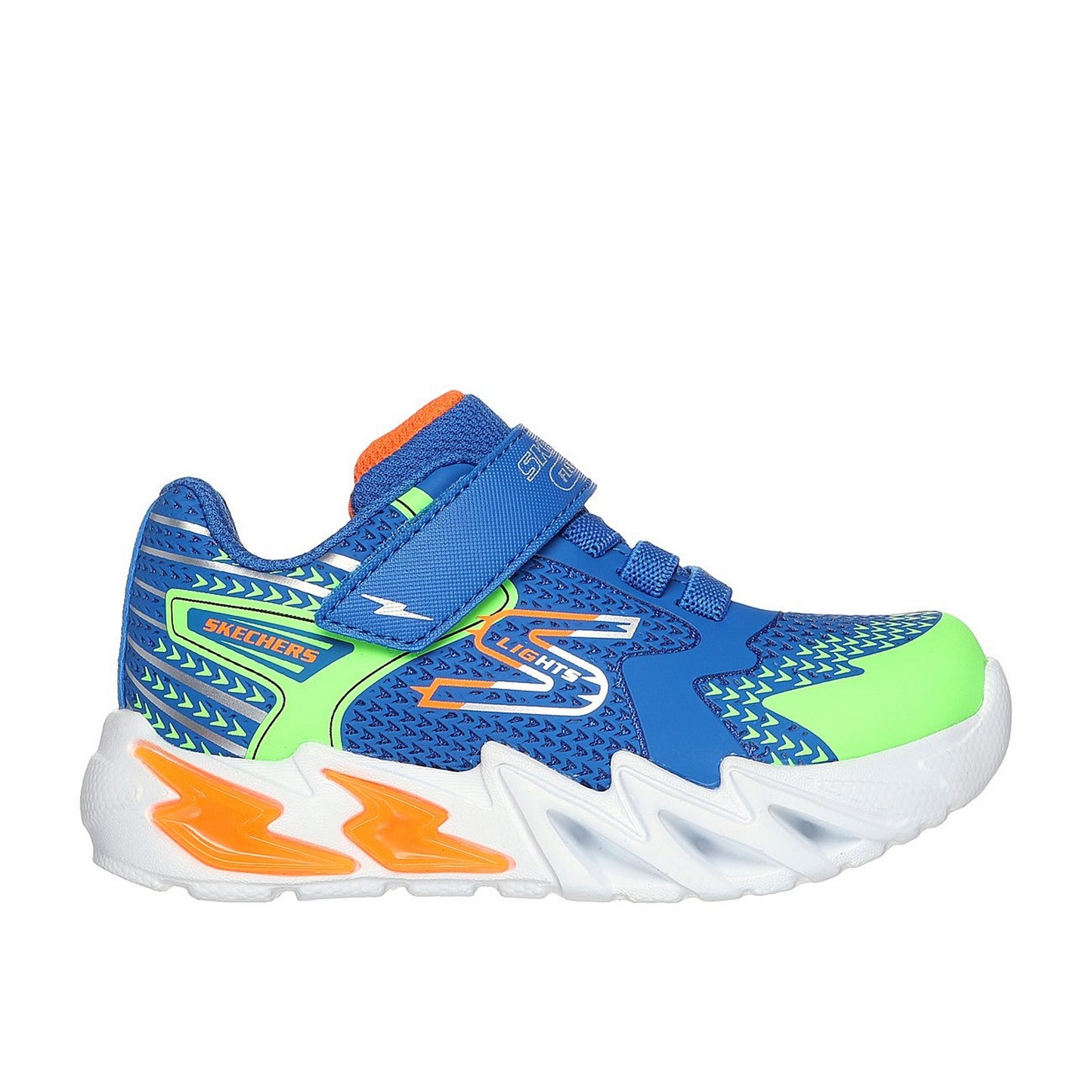 Royal Blue-Multicoloured - Side - Skechers Boys S Lights Flex-Glow Bolt Trainers