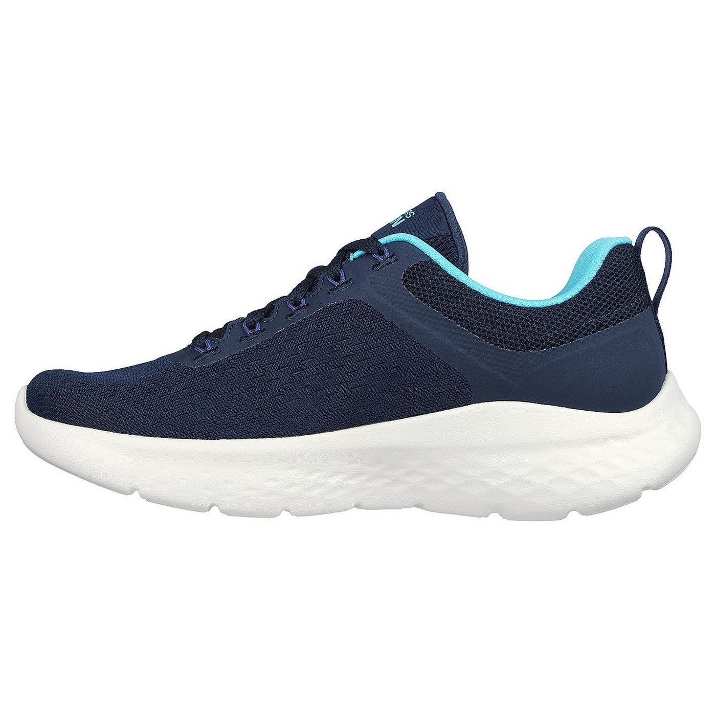 Navy-Aqua - Back - Skechers Womens-Ladies Go Run Lite Trainers