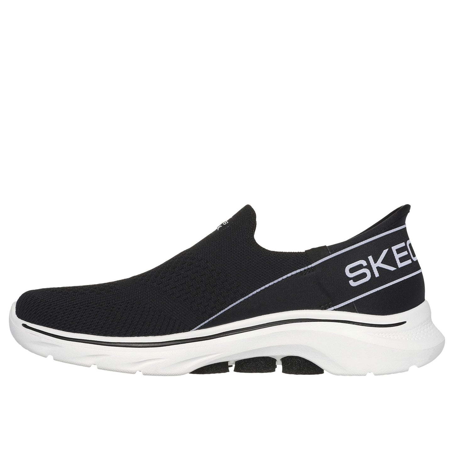 Black-White - Back - Skechers Womens-Ladies Go Walk 7 - Mia Trainers