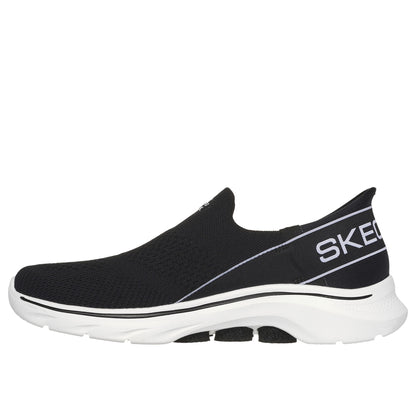 Black-White - Back - Skechers Womens-Ladies Go Walk 7 - Mia Trainers