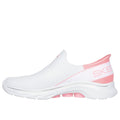 White-Pink - Back - Skechers Womens-Ladies Go Walk 7 - Mia Trainers