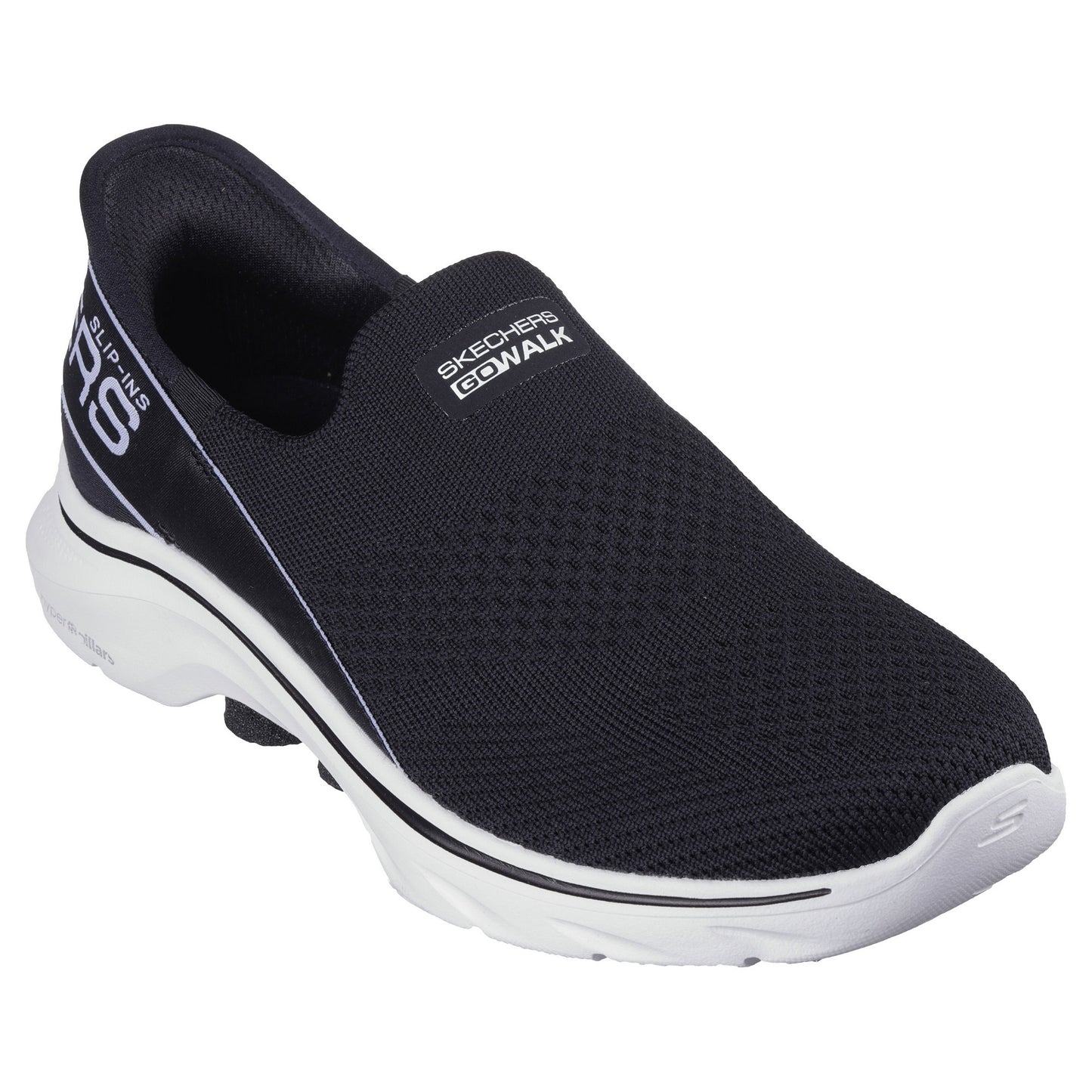 Black-White - Front - Skechers Womens-Ladies Go Walk 7 - Mia Trainers