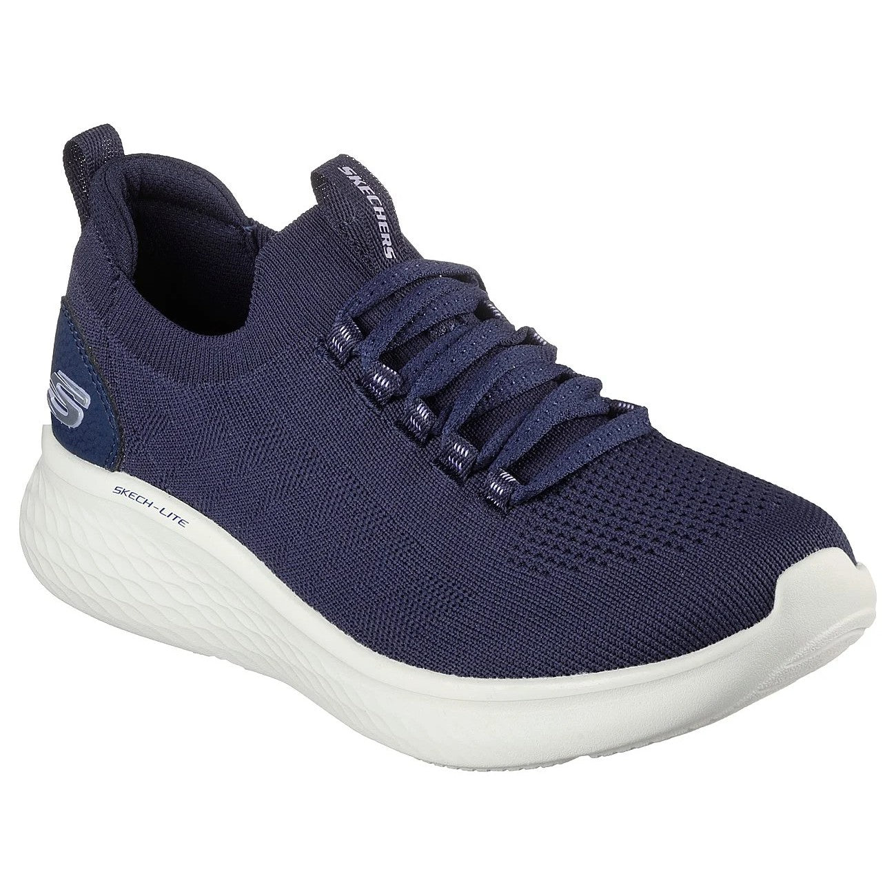 Navy-Lavender - Front - Skechers Womens-Ladies Ultra Flex 3.0 Easy Step Slip-on Trainers