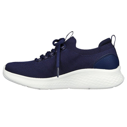 Navy-Lavender - Back - Skechers Womens-Ladies Ultra Flex 3.0 Easy Step Slip-on Trainers