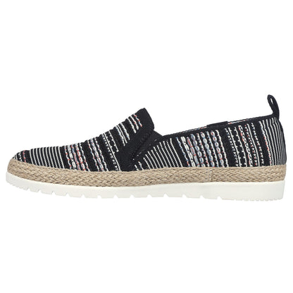 Black-Multicoloured - Back - Skechers Womens-Ladies BOBS Flexpadrille 3.0 - Island Muse Espadrilles