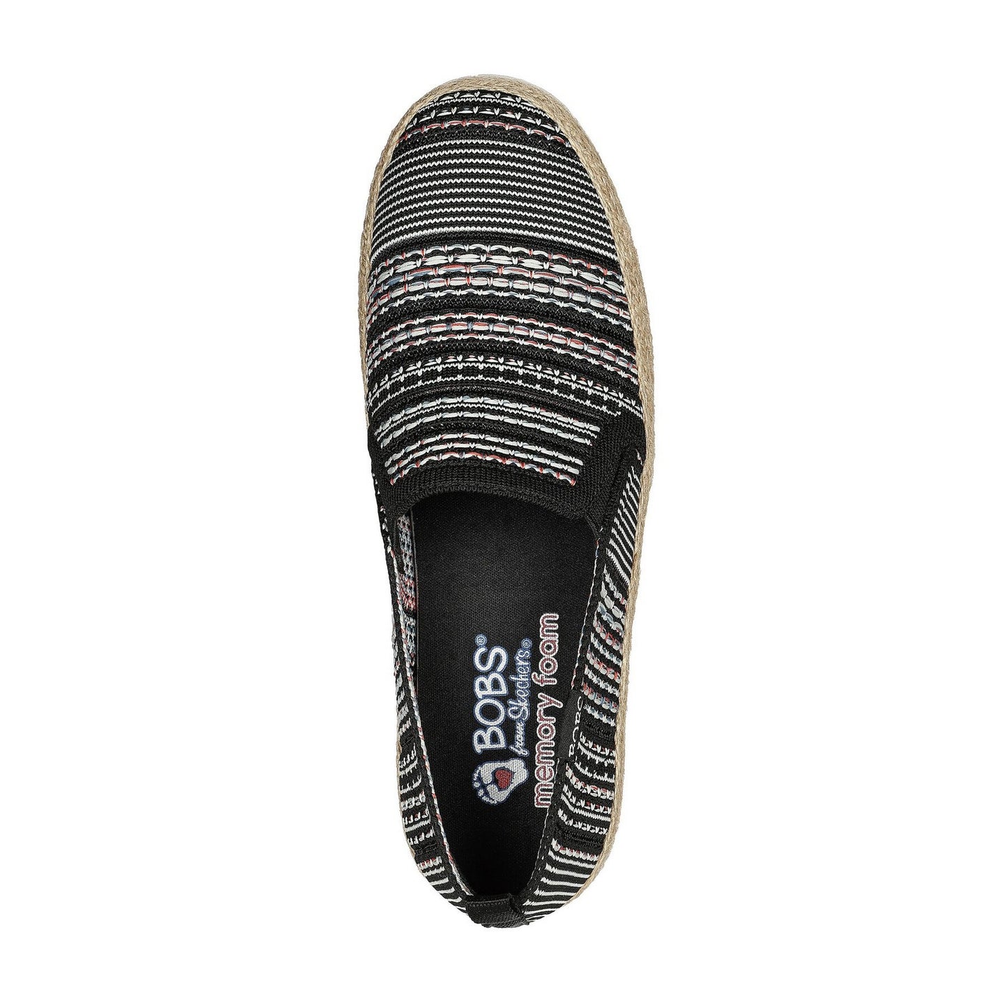 Black-Multicoloured - Lifestyle - Skechers Womens-Ladies BOBS Flexpadrille 3.0 - Island Muse Espadrilles