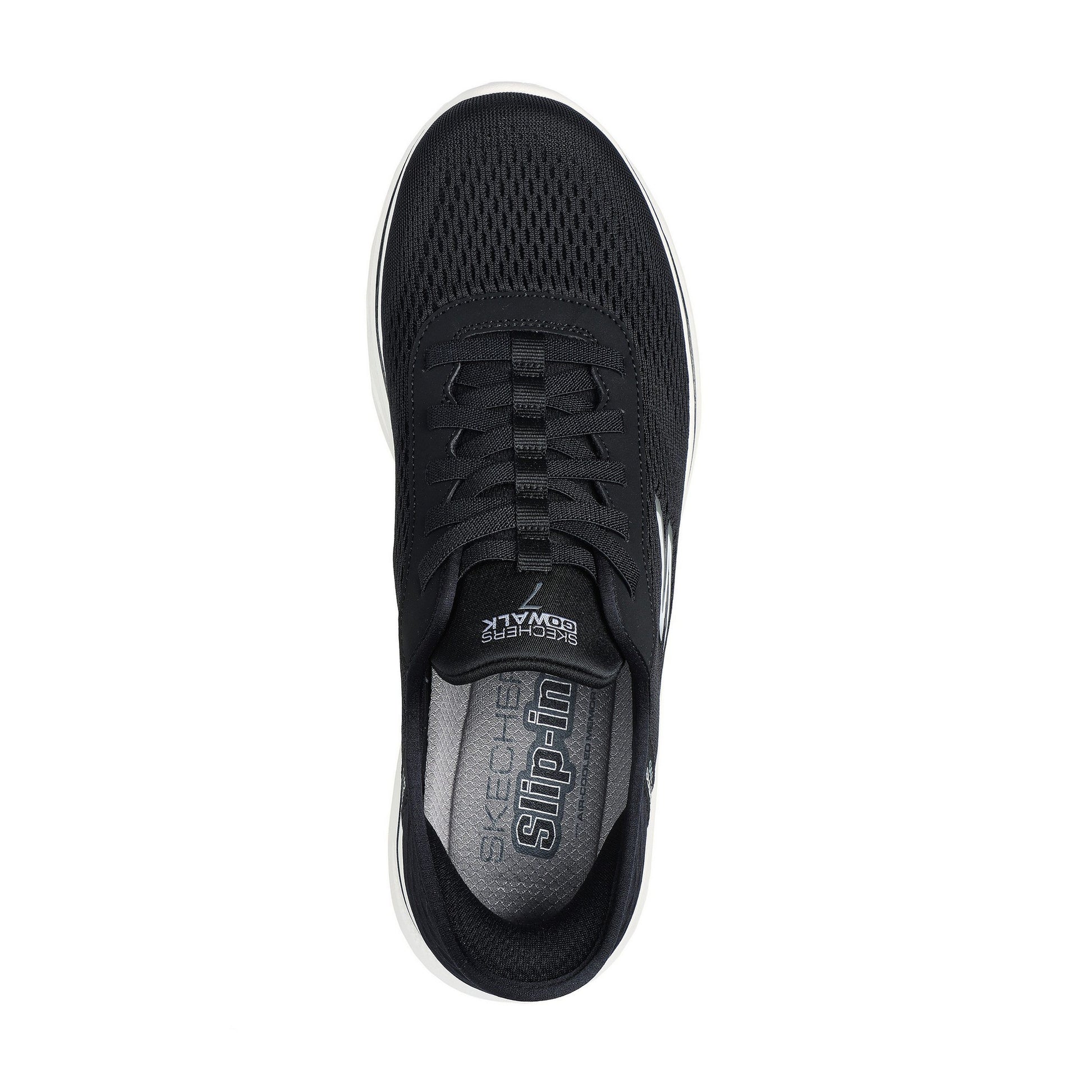 Black-White - Lifestyle - Skechers Mens Go Walk 7 - Free Hand Trainers