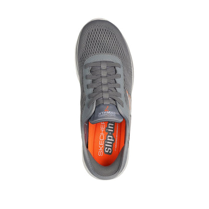 Grey-Orange - Lifestyle - Skechers Mens Go Walk 7 - Free Hand Trainers