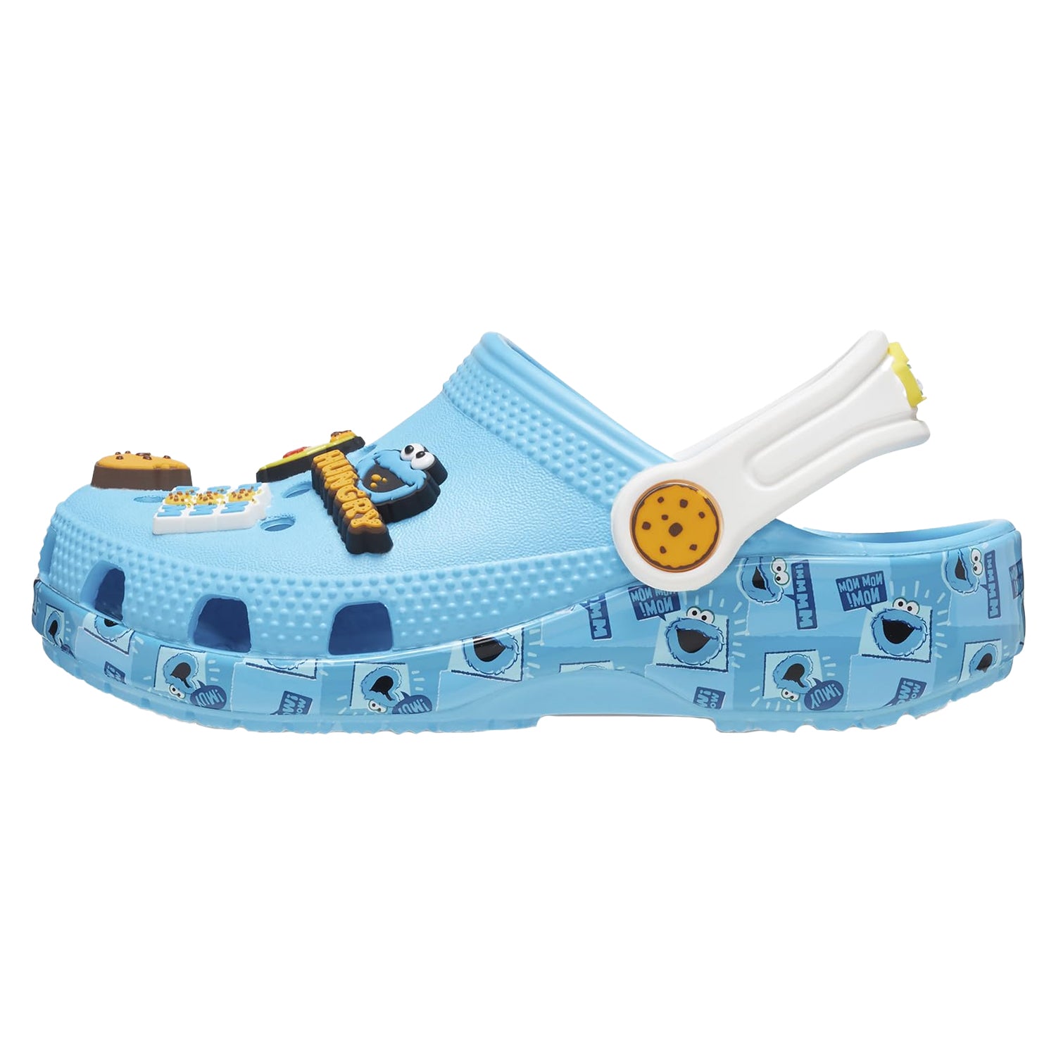 Electric Blue - Side - Crocs Sesame Street Toddler Classic Cookie Monster Clogs