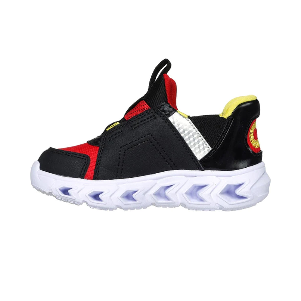 Black-Red - Back - Skechers Boys Hypno-Flash 2.0 - Vexlux Trainers