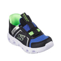 Black-Blue-Lime - Front - Skechers Boys Hypno-Flash 2.0 - Vexlux Trainers