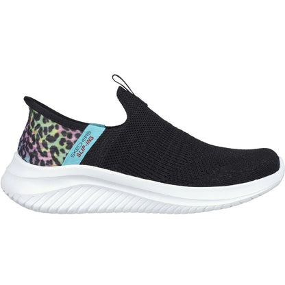Black-Multicoloured - Side - Skechers Girls Ultra Flex 3.0 - Colory Wild Trainers