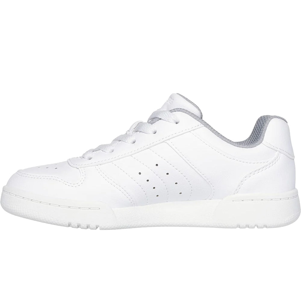 White - Back - Skechers Boys Quick Street - Vorton Trainers
