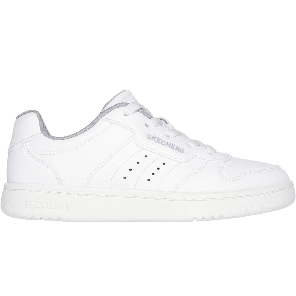 White - Side - Skechers Boys Quick Street - Vorton Trainers
