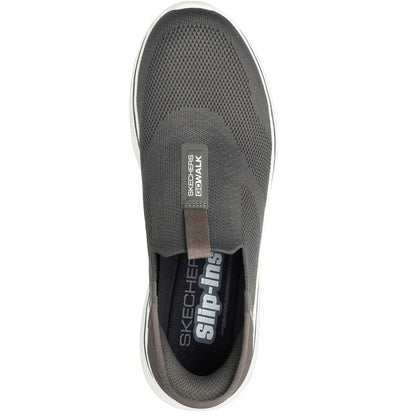 Brown - Side - Skechers Mens Go Walk 7 - Easy On 2 Shoes