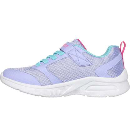 Periwinkle-Aqua - Back - Skechers Girls Microspec Max Racer Gal Trainers