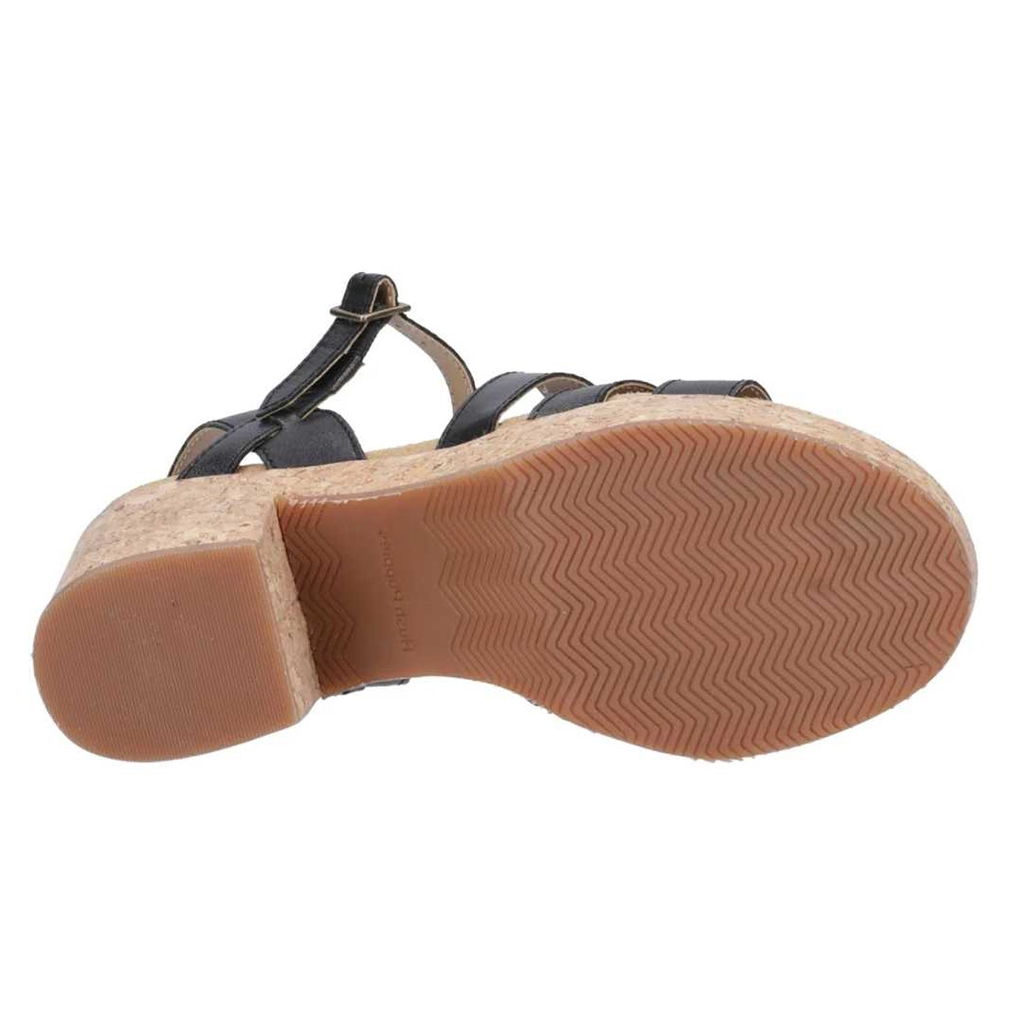 Black - Pack Shot - Hush Puppies Womens-Ladies Poppy Fisherman Sandals