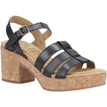 Black - Close up - Hush Puppies Womens-Ladies Poppy Fisherman Sandals