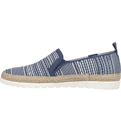 Navy - Back - Skechers Womens-Ladies BOBS Flexpadrille 3.0 - Island Muse Espadrilles