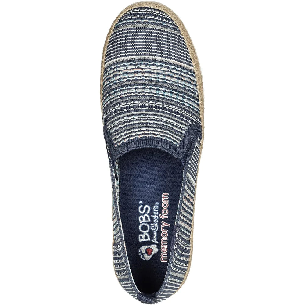 Navy - Lifestyle - Skechers Womens-Ladies BOBS Flexpadrille 3.0 - Island Muse Espadrilles