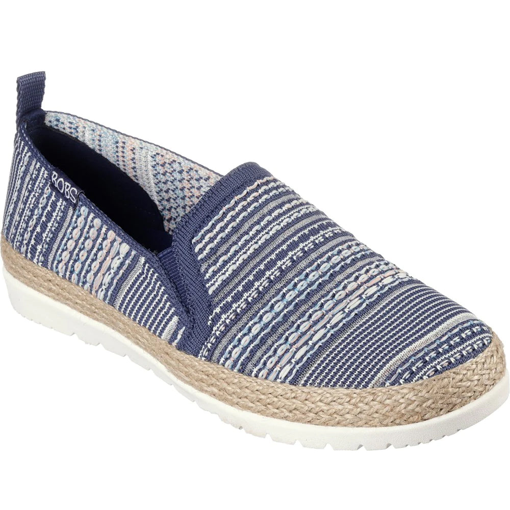 Navy - Front - Skechers Womens-Ladies BOBS Flexpadrille 3.0 - Island Muse Espadrilles
