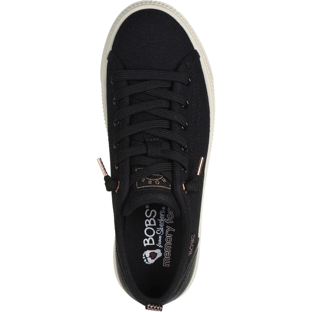 Black - Side - Skechers Womens-Ladies Bobs Copa Trainers