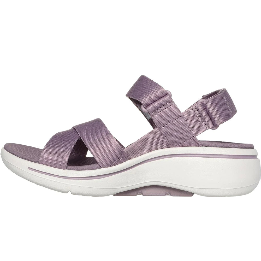 Lavender - Back - Skechers Womens-Ladies Go Walk Arch Fit Sandals