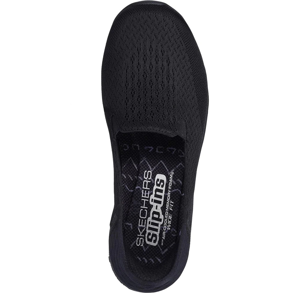 Black - Side - Skechers Womens-Ladies Reggae Fest 2.0 - Guiding Shoes