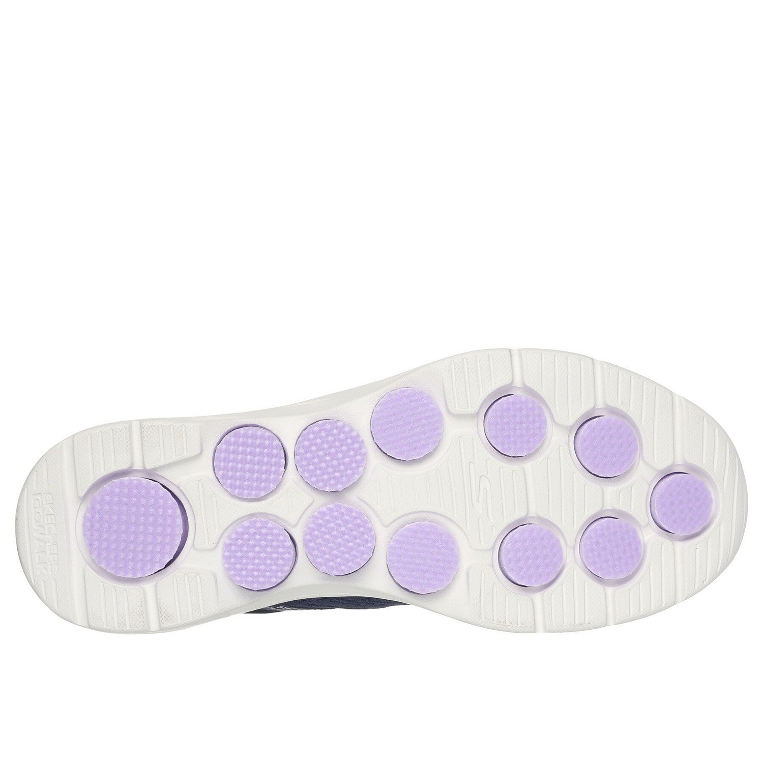 Navy-Lavender - Back - Skechers Womens-Ladies Go Walk 7-Valin Trainers