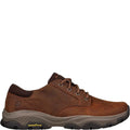 Dark Brown - Lifestyle - Skechers Mens Craster-Fenzo Oiled Leather Relaxed Fit Trainers
