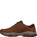 Dark Brown - Pack Shot - Skechers Mens Craster-Fenzo Oiled Leather Relaxed Fit Trainers