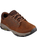 Dark Brown - Front - Skechers Mens Craster-Fenzo Oiled Leather Relaxed Fit Trainers