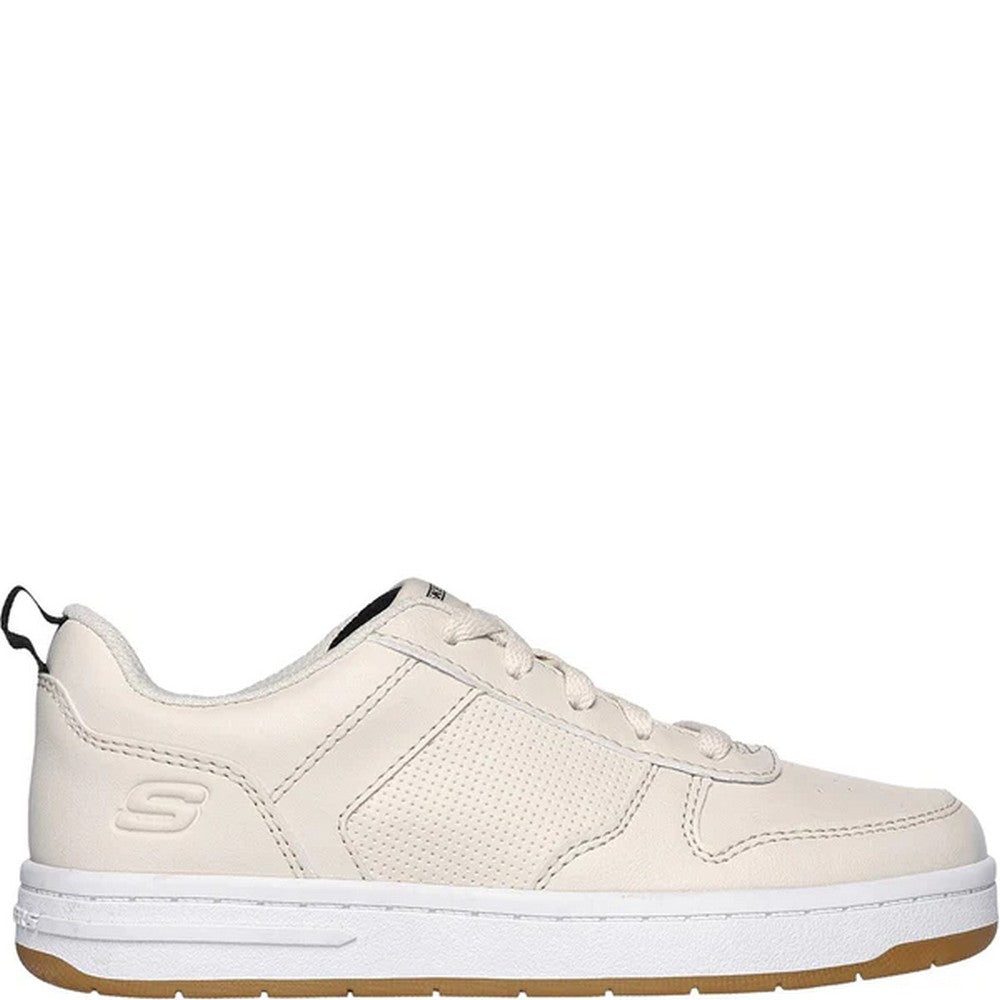 Natural - Back - Skechers Boys Smooth Street -Genzo Trainers