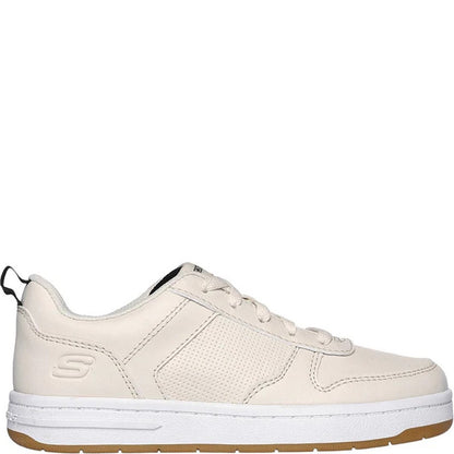 Natural - Back - Skechers Boys Smooth Street -Genzo Trainers