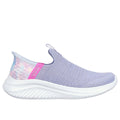 Lavender-Multicoloured - Lifestyle - Skechers Girls Ultra Flex 3.0 - Colory Wild Trainers