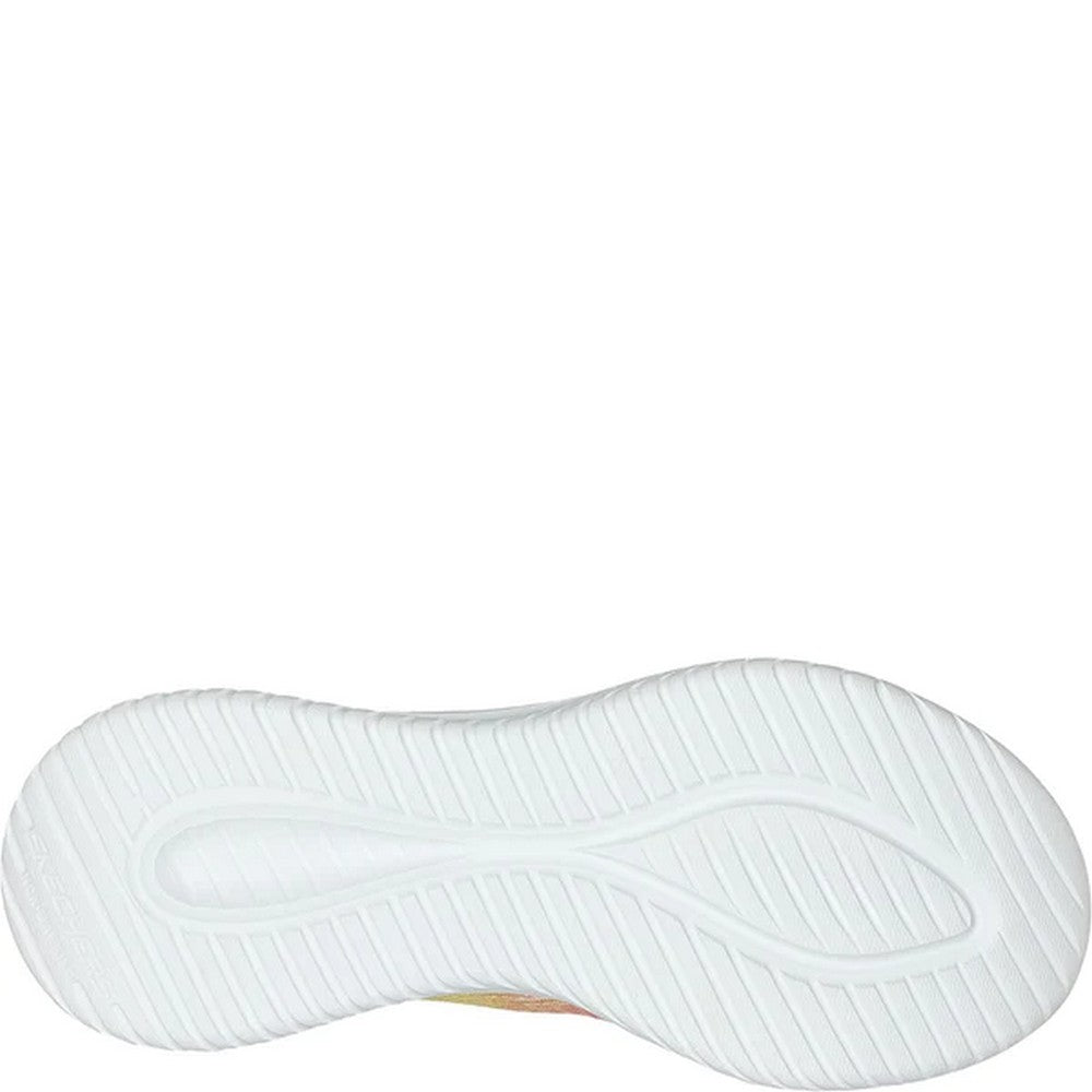 Multicoloured - Back - Skechers Girls Ultra Flex 3.0 - Pastel Clouds Trainers