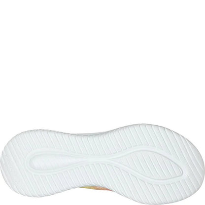 Multicoloured - Back - Skechers Girls Ultra Flex 3.0 - Pastel Clouds Trainers