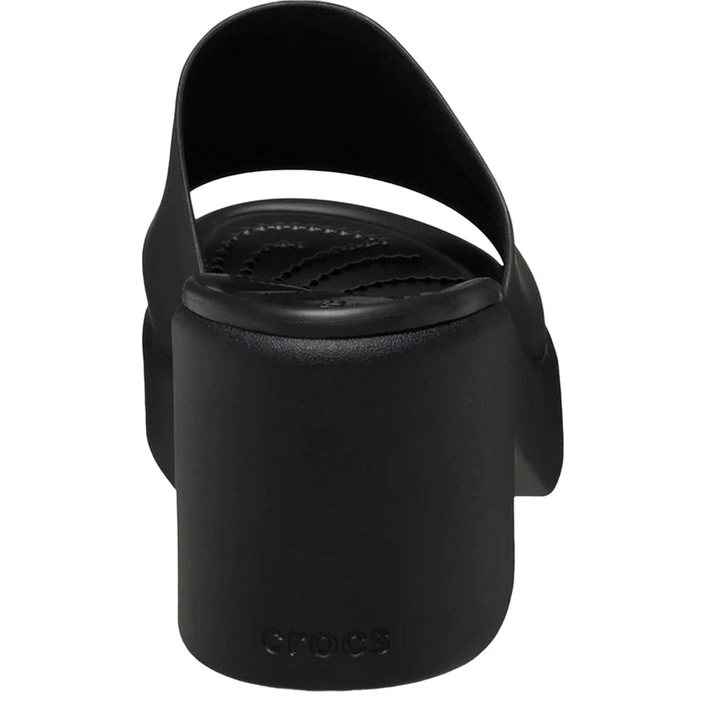 Black - Back - Crocs Womens-Ladies Brooklyn Heeled Sandals