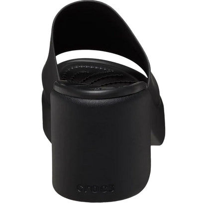 Black - Back - Crocs Womens-Ladies Brooklyn Heeled Sandals