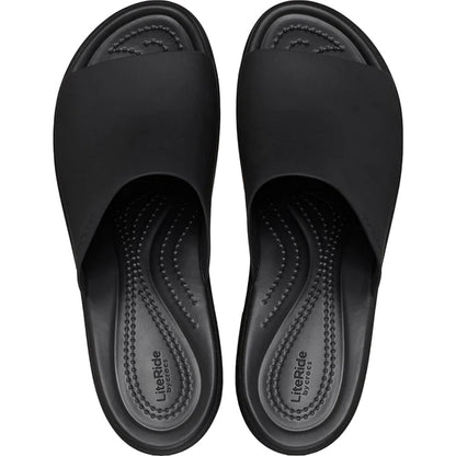 Black - Pack Shot - Crocs Womens-Ladies Brooklyn Heeled Sandals