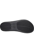 Black - Side - Crocs Womens-Ladies Brooklyn Flip Flops