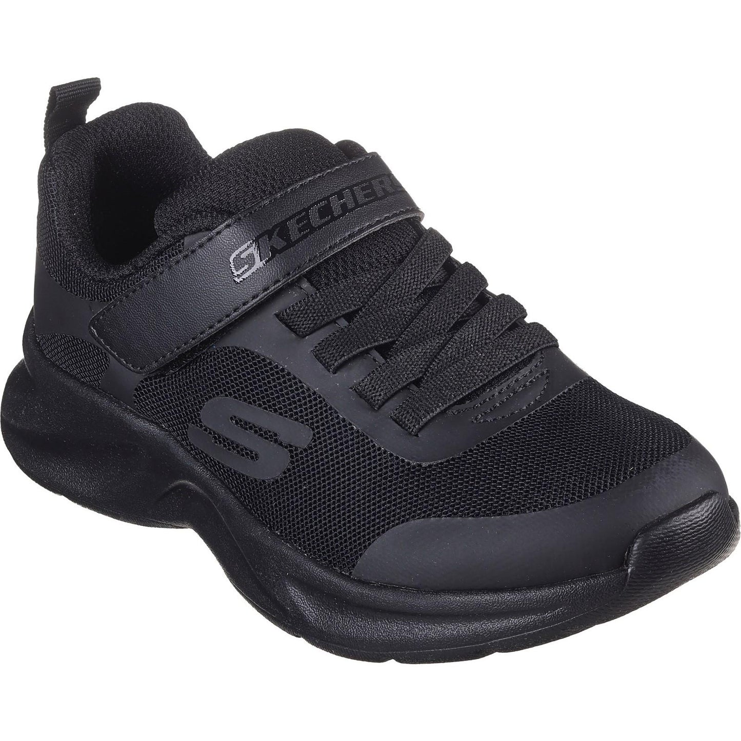 Black-Black - Front - Skechers Girls Dynamatic Trainers