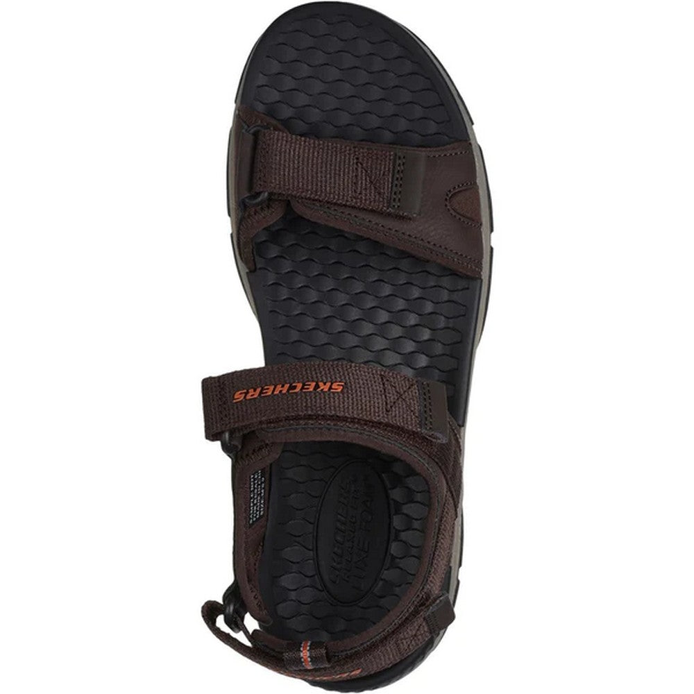 Chocolate - Side - Skechers Mens Tresmen Ryer Sandals