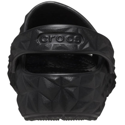 Black - Back - Crocs Childrens-Kids Classic Geometric Clogs