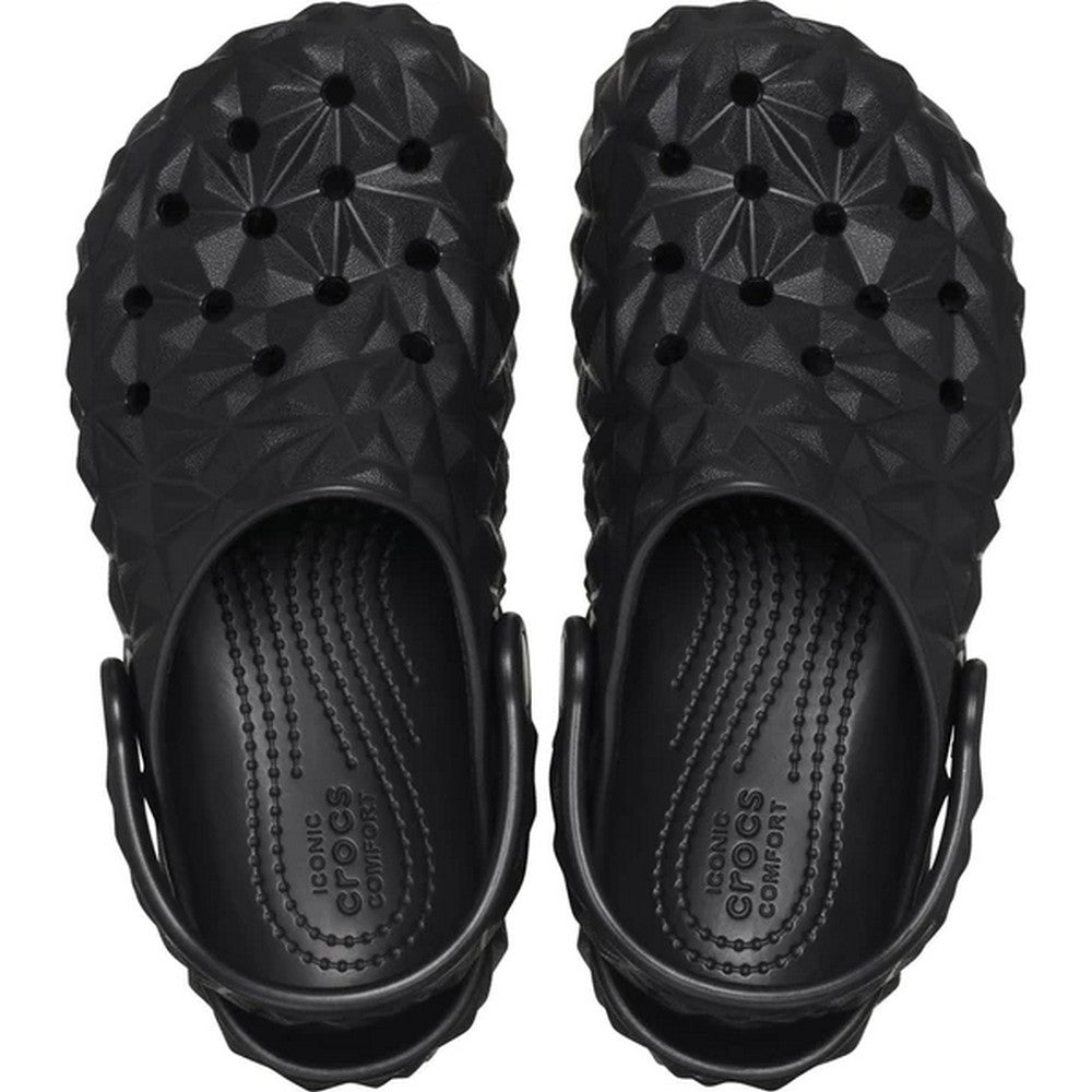 Black - Pack Shot - Crocs Childrens-Kids Classic Geometric Clogs