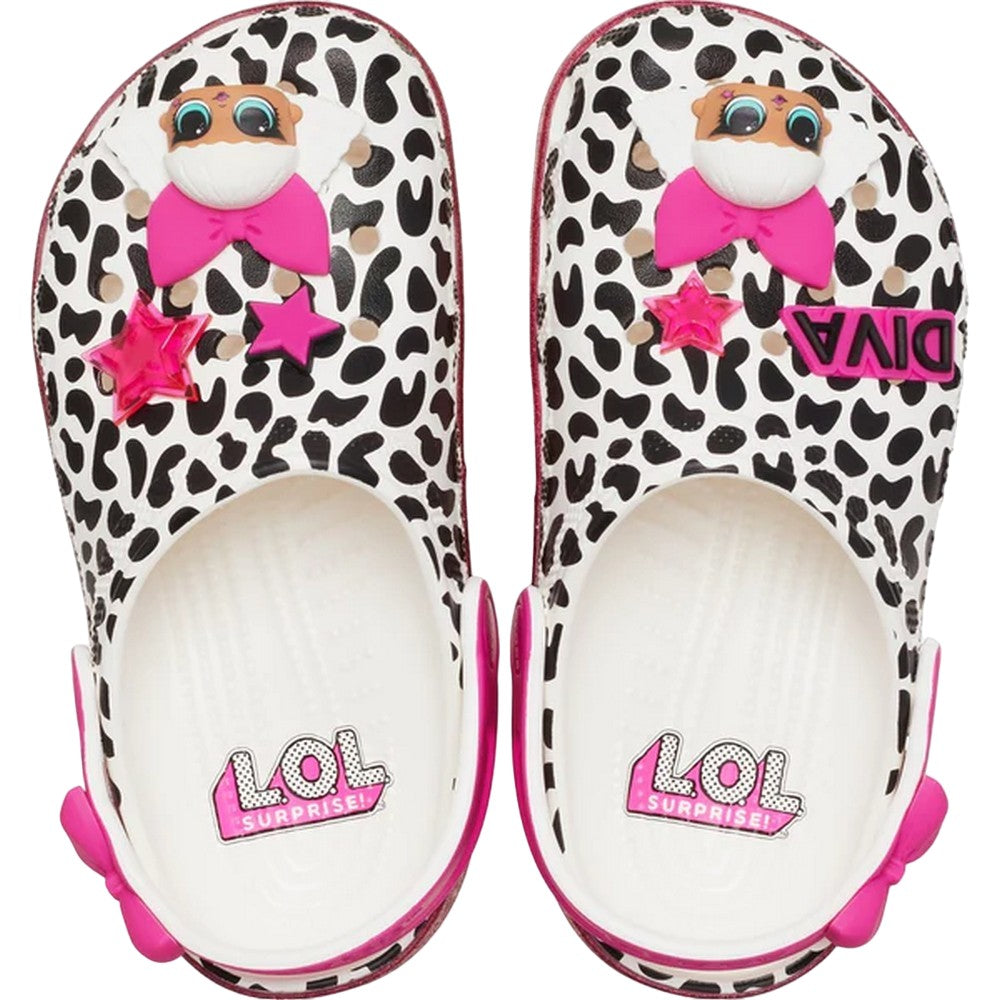 White - Pack Shot - Crocs Childrens-Kids Diva LOL Surprise Clogs