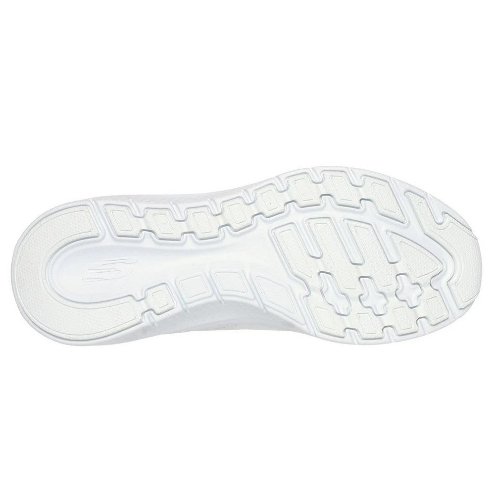 White-Silver - Back - Skechers Womens-Ladies Arch Fit 2.0 - Star Bound Leather Trainers